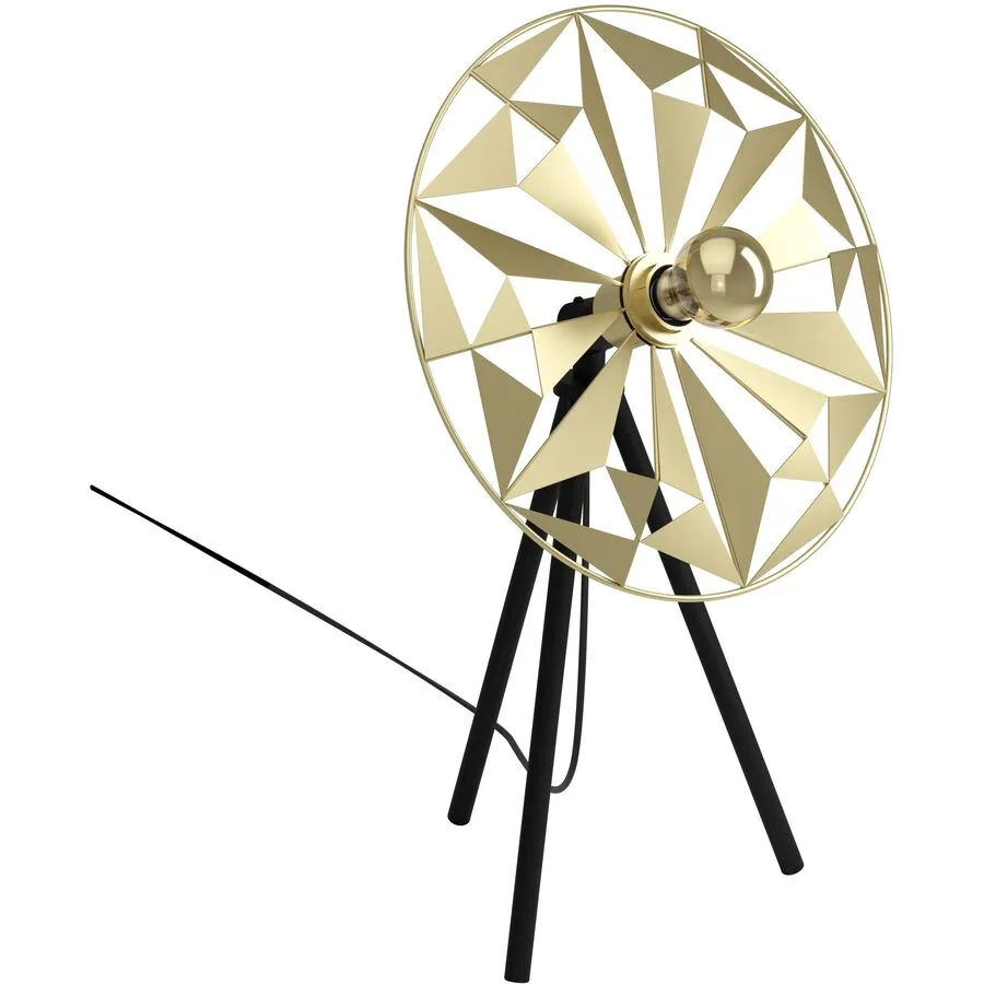 Eglo Tischlampe Castanuelo Gold/Schwarz Stahl 27 cm 57.5 cm - Farbe: schwarz-gold