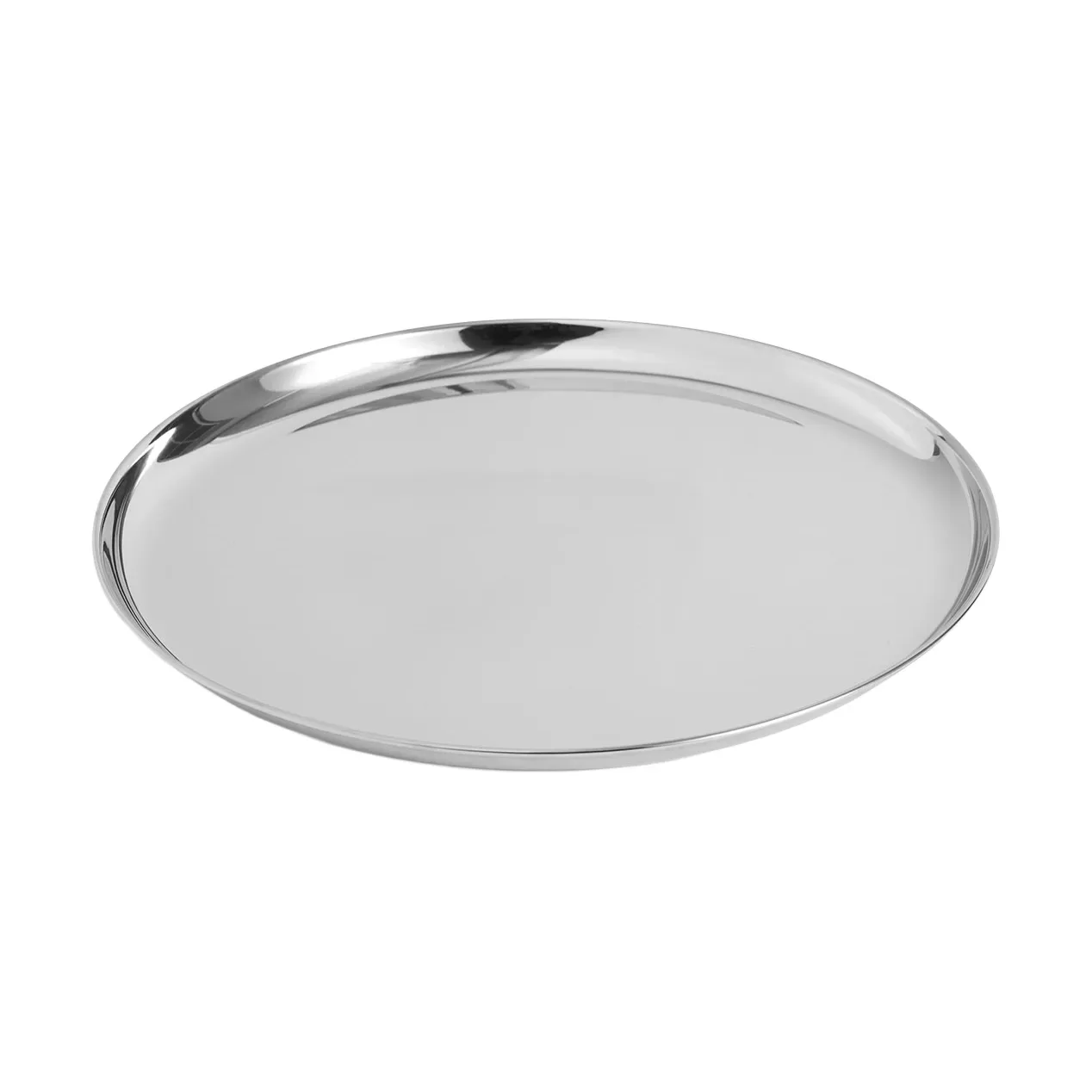 HAY Essential Steel Servierplatte Edelstahl, rund, Medium