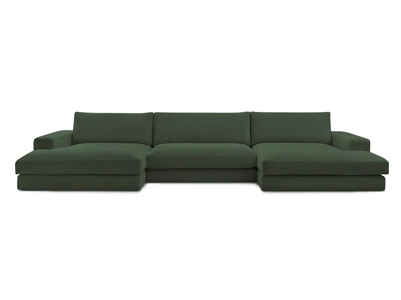 Wohnlandschaft BOBOCHIC LEONARD Cord-Stoff grün