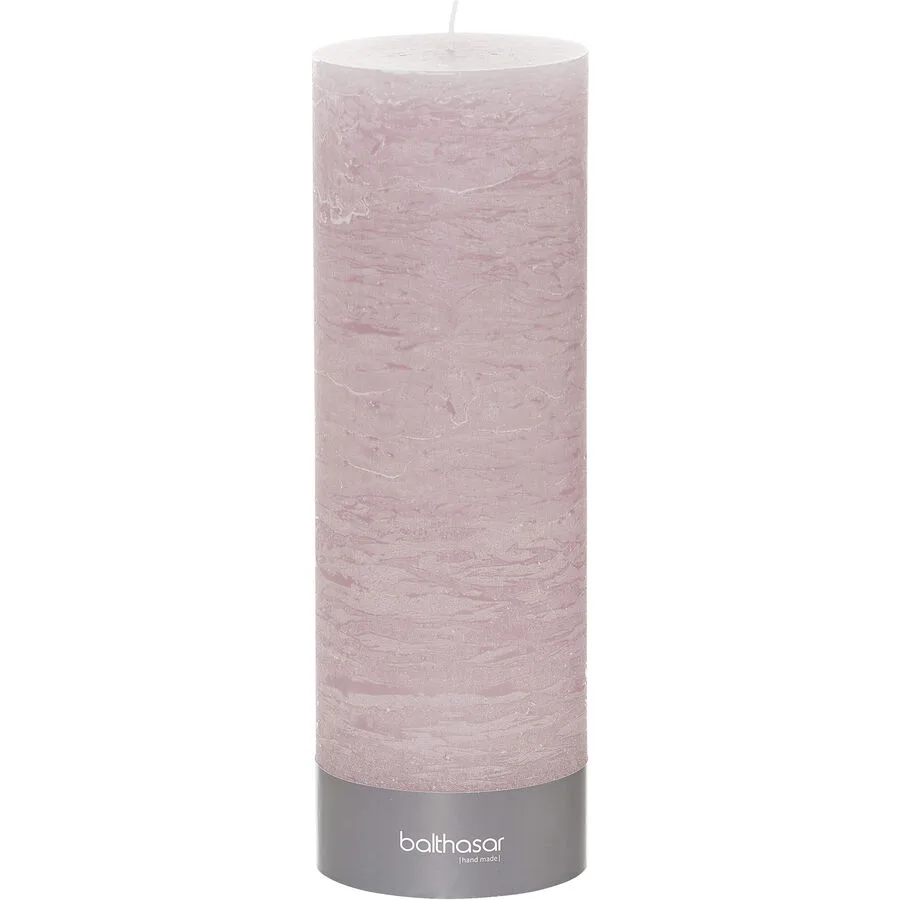 Balthasar Kerze Rustico altrosa H30 cm D10 cm, Brenndauer 250h - Material: Wachs