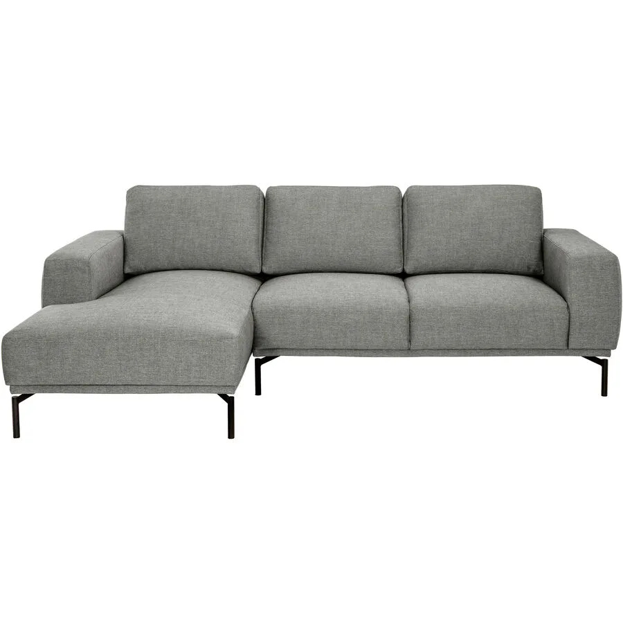 MyDeal Ecksofa Maja Grau Stoff 243 cm 162 cm - Material: 70% Polyester 30% Zellulose Acetat - Möbel Konfigurator: Traummöbel individuell