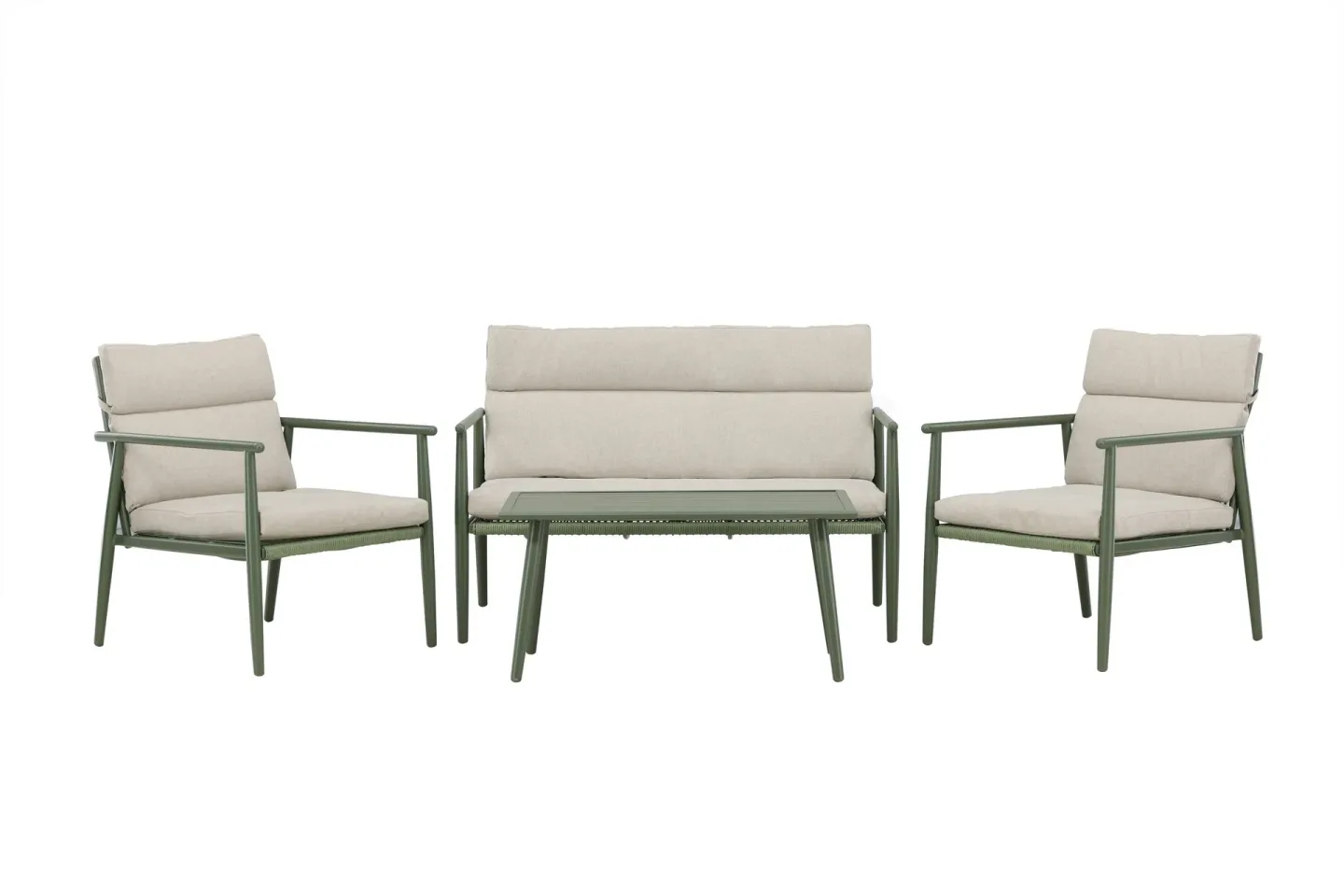 Mazzaro Soffgrupp Utomhus 4-sits - Grön/Beige