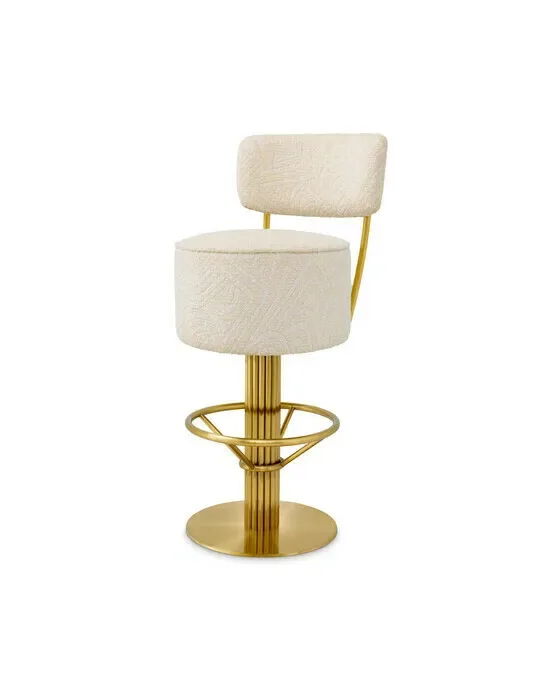 Carleton barstol med ryg camari cream