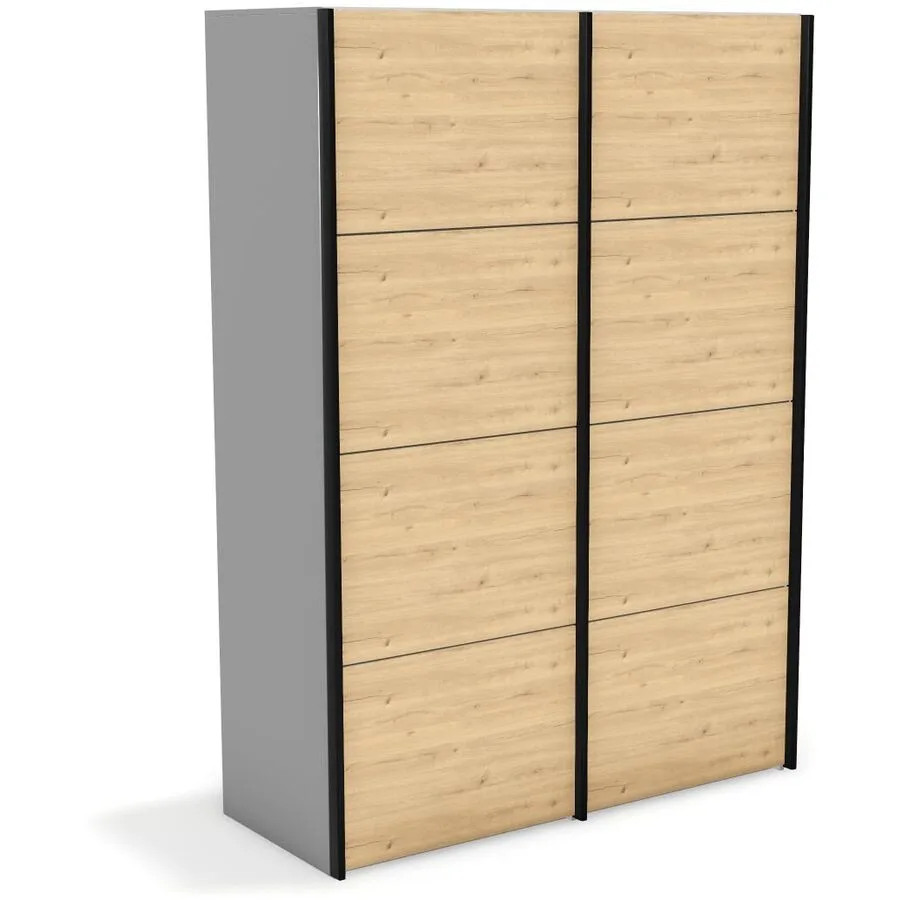 Kleiderschrank Window lichtgrau Holzwerkstoff B 148 cm - Möbel Konfigurator: Traummöbel individuell zusammenstellen