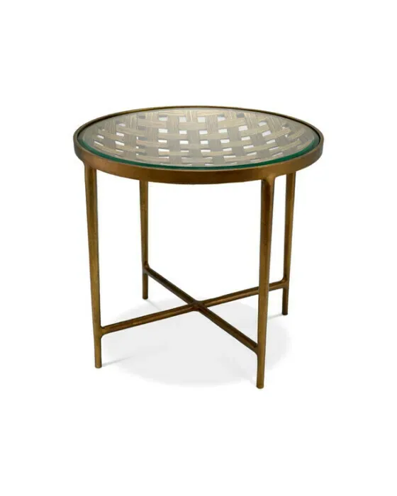 Sorrento Side Table Antique Brass