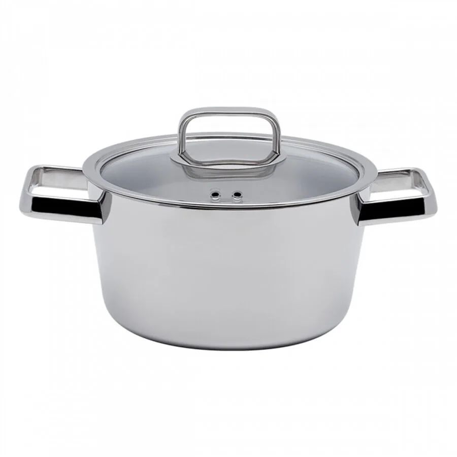 Sola Kasserolle Merkur chrom Chromnickelstahl 18/10 D 24 cm 4.9 l