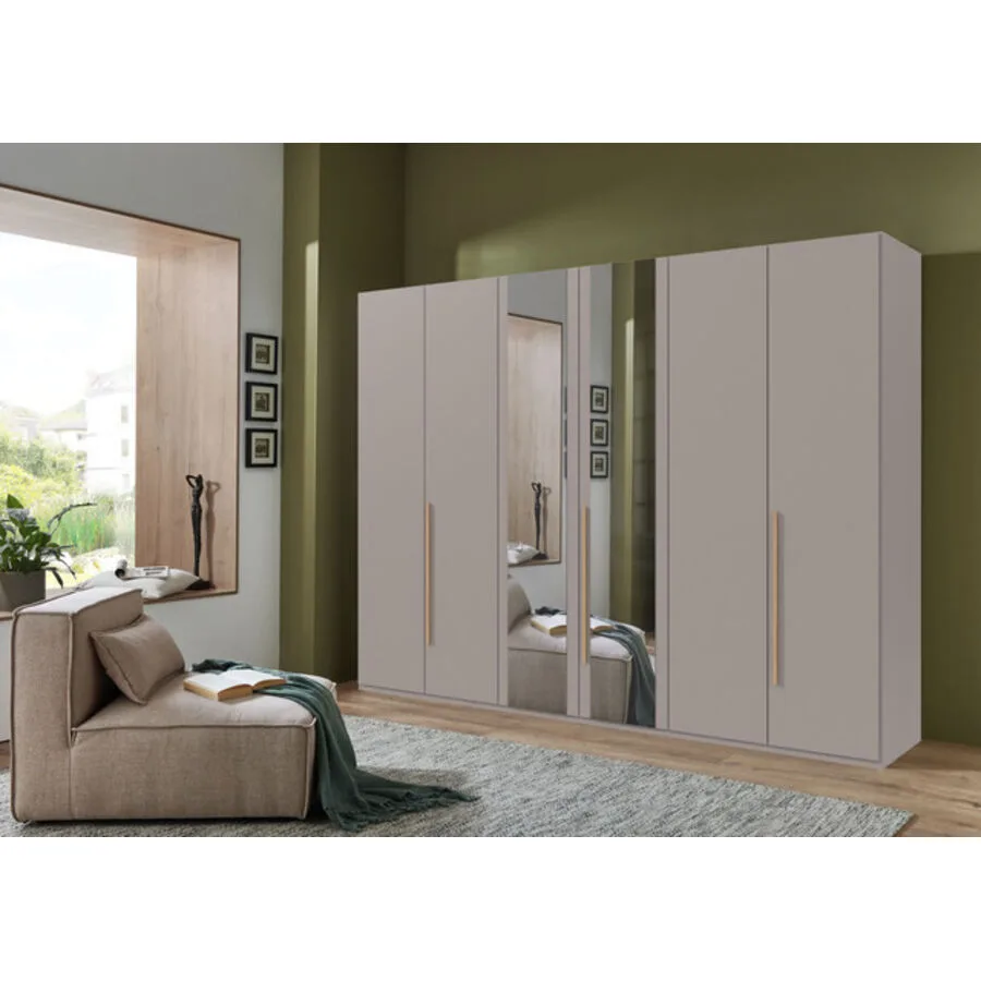 Kleiderschrank Annie Saharagrau/Eiche Nachbildung Holzwerkstoff B 270 cm