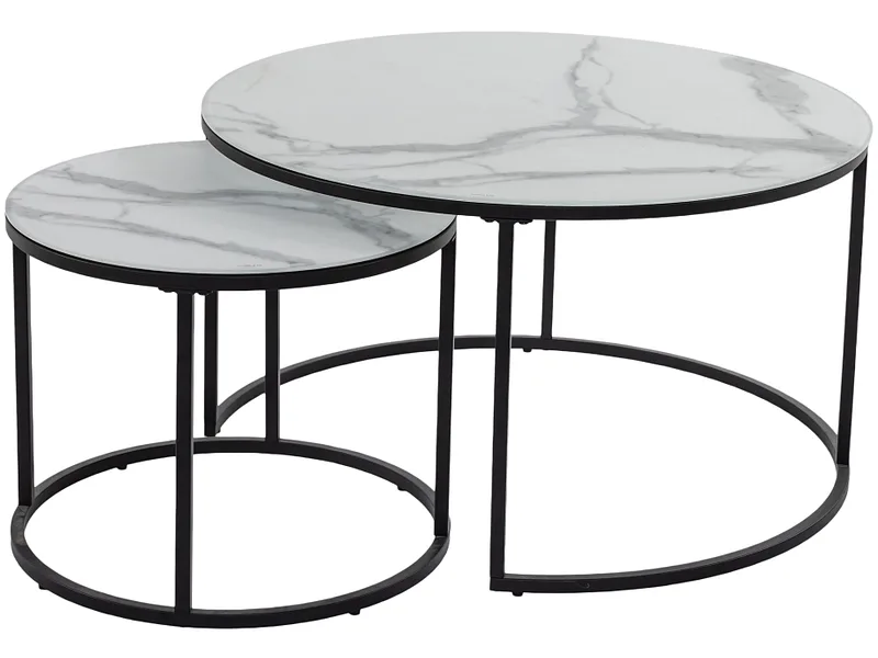 Set für Couchtische SHONEN 80x80x45cm weiss