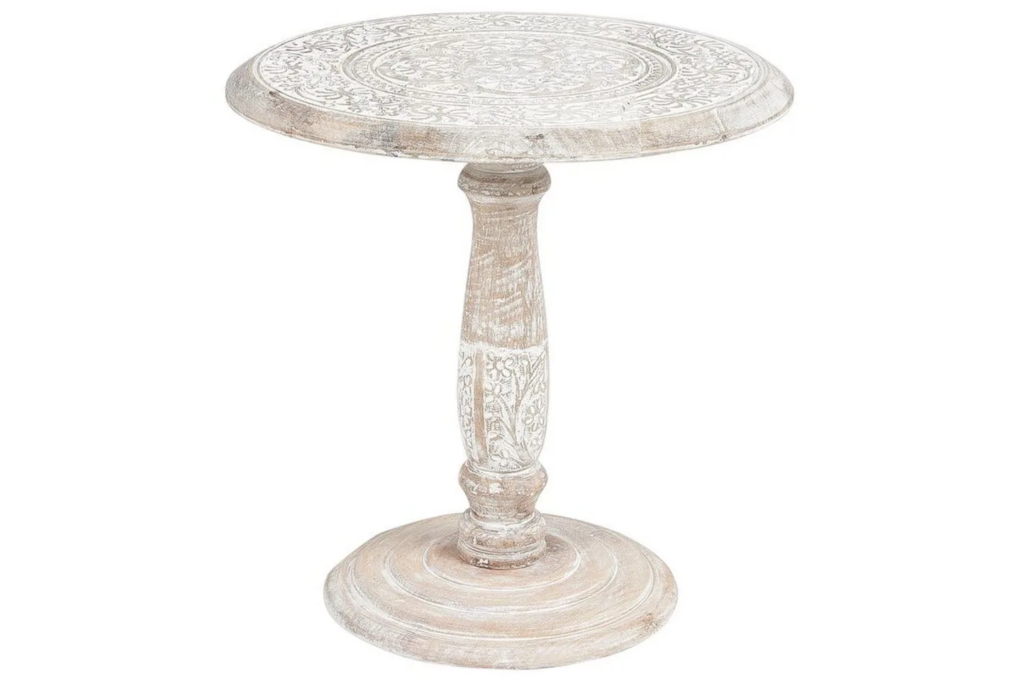 Drusilla Sidobord 45 cm - Ljust trä/Vit