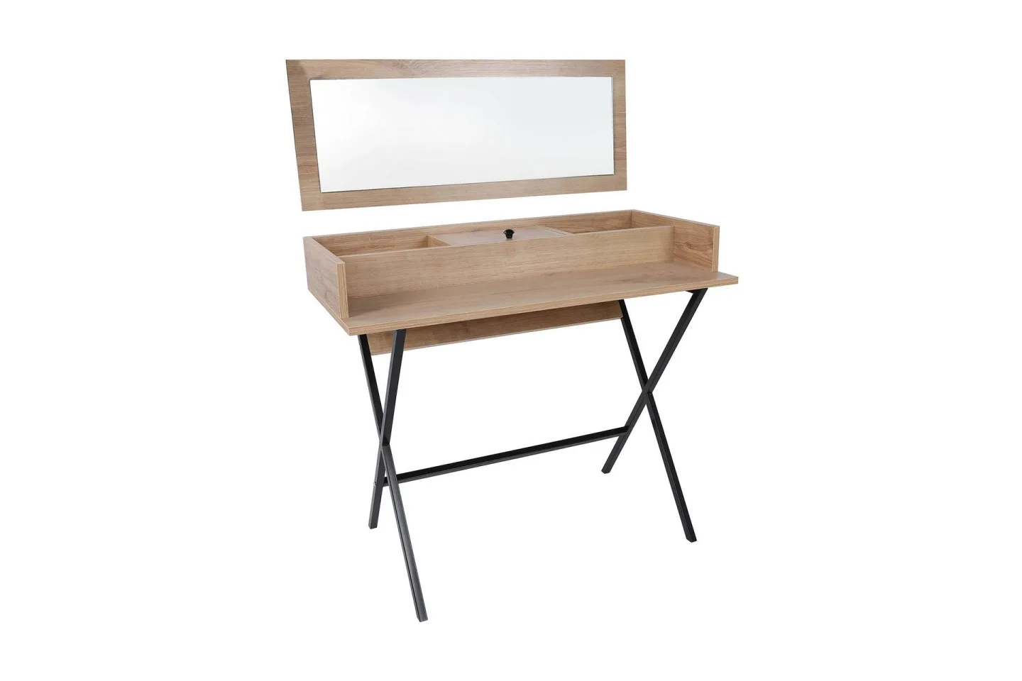 Weesolo Sminkbord 100 cm - Valnöt/Svart