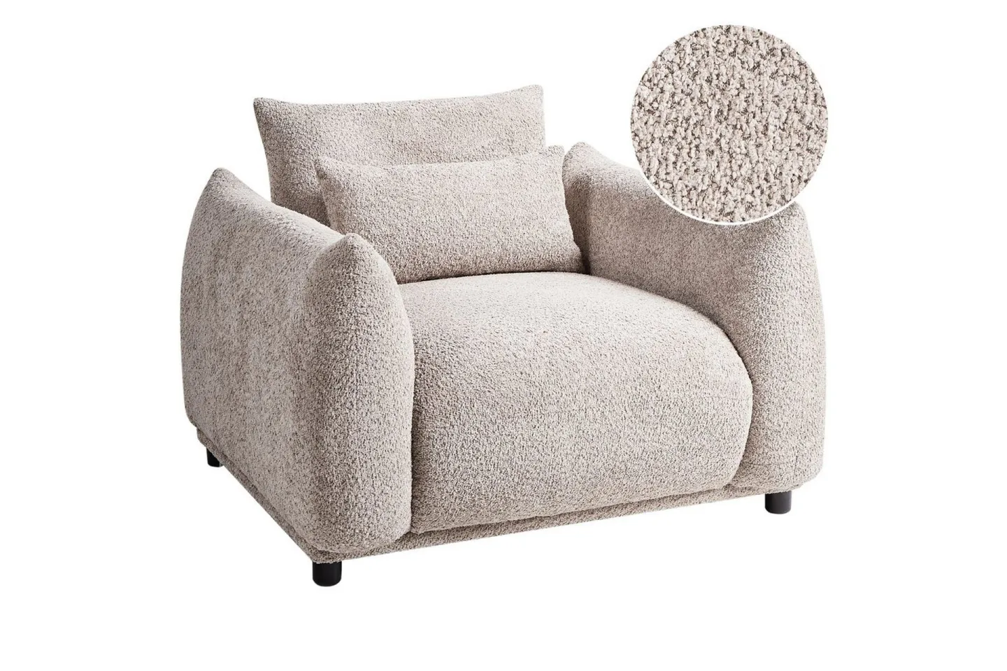Fåtölj Jamsa - Beige, svart