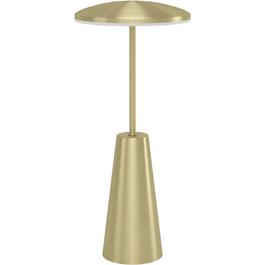 Eglo Tischlampe Piccola Stahl 28 cm - Farbe: messing gebürstet/smoky - LED - Lichtfarbe: Extra warmweiss - Helles Neutralweiss - Tischlampe- LED