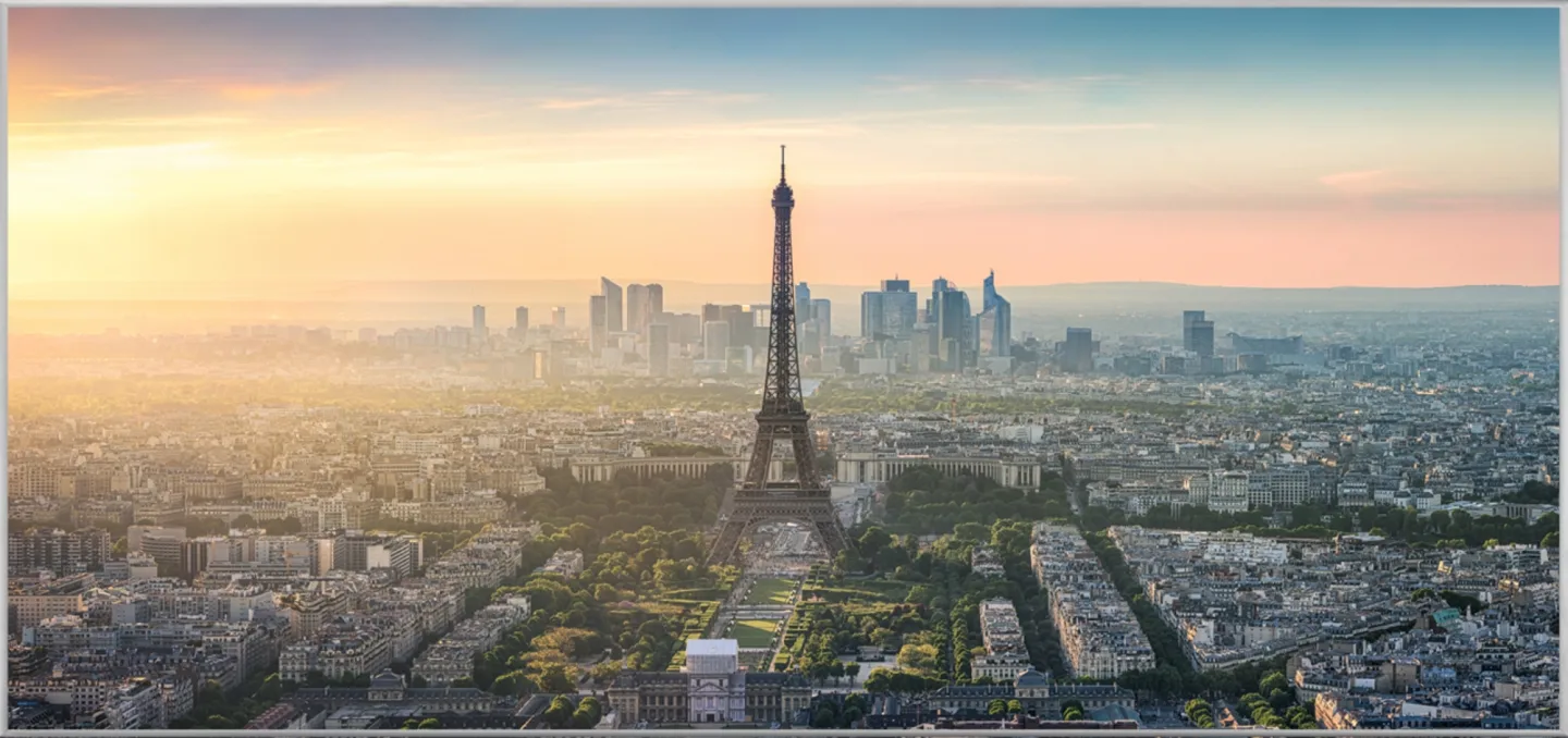 image LAND Bild mit Rahmen Sunrise in Paris | Schubiger Möbel