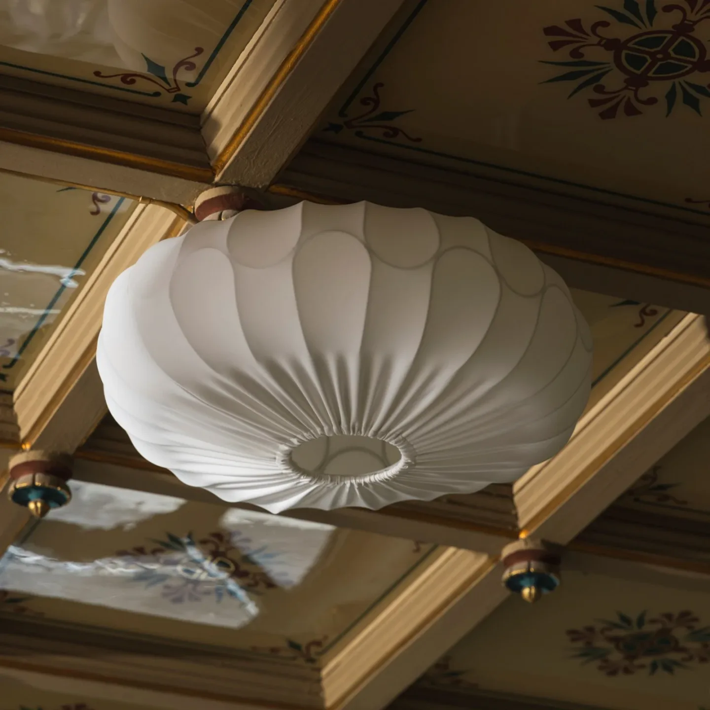 BLADVERK Deckenlampe, weiß, Ø 50 cm Textil - Globen Lighting - Wohnzimmer - Skandinavisch - Stoff / Textil - Einflammig