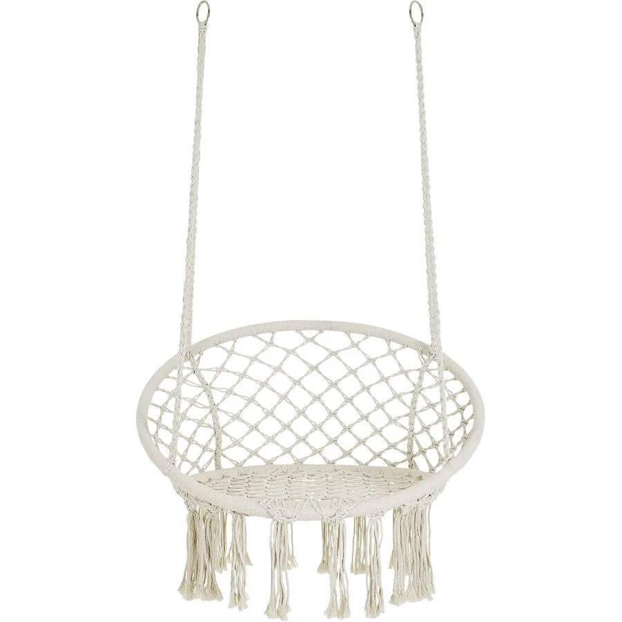 Hängesessel Rhodos Beige Stahl 80 cm 60 cm