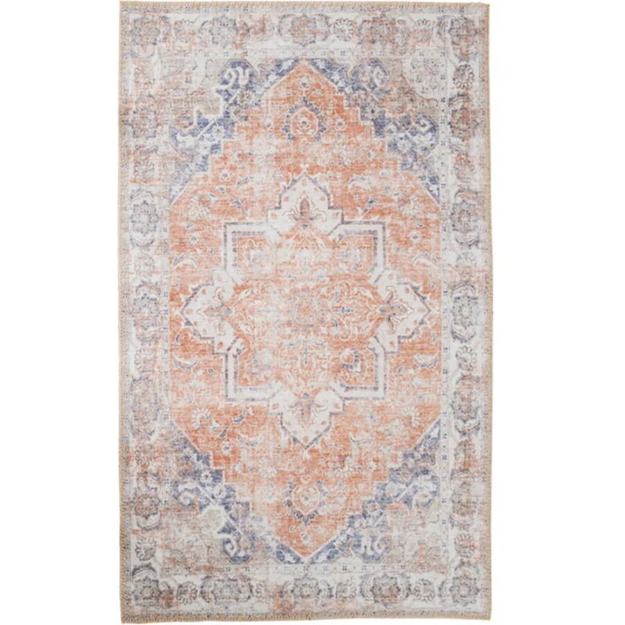 Teppich Tivaro Blau/Orange Polyester 160 cm 230 cm