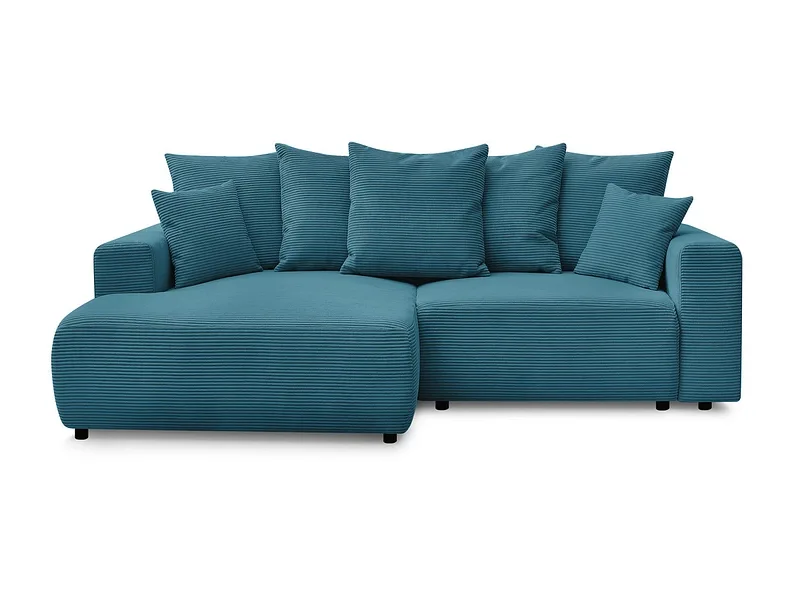 Ecksofa BOBOCHIC ATILLA Cord-Stoff hellblau