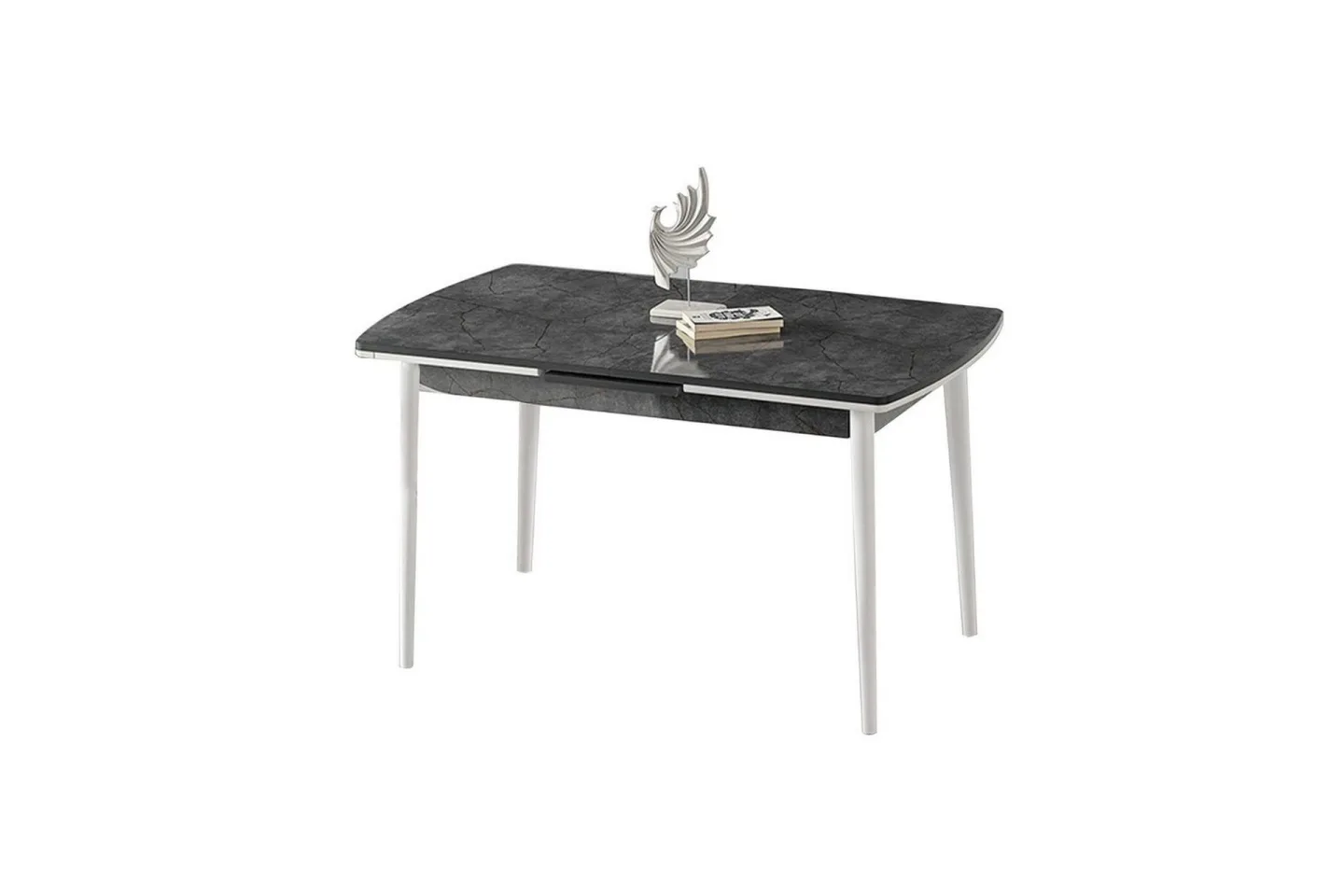 Valric Matbord 132 cm Rektangulär - Antracit/Vit