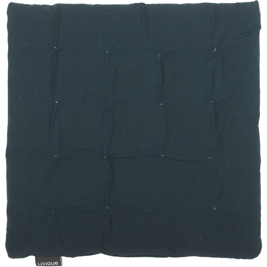 MyDeal Sitzkissen Nizza blau Baumwolle