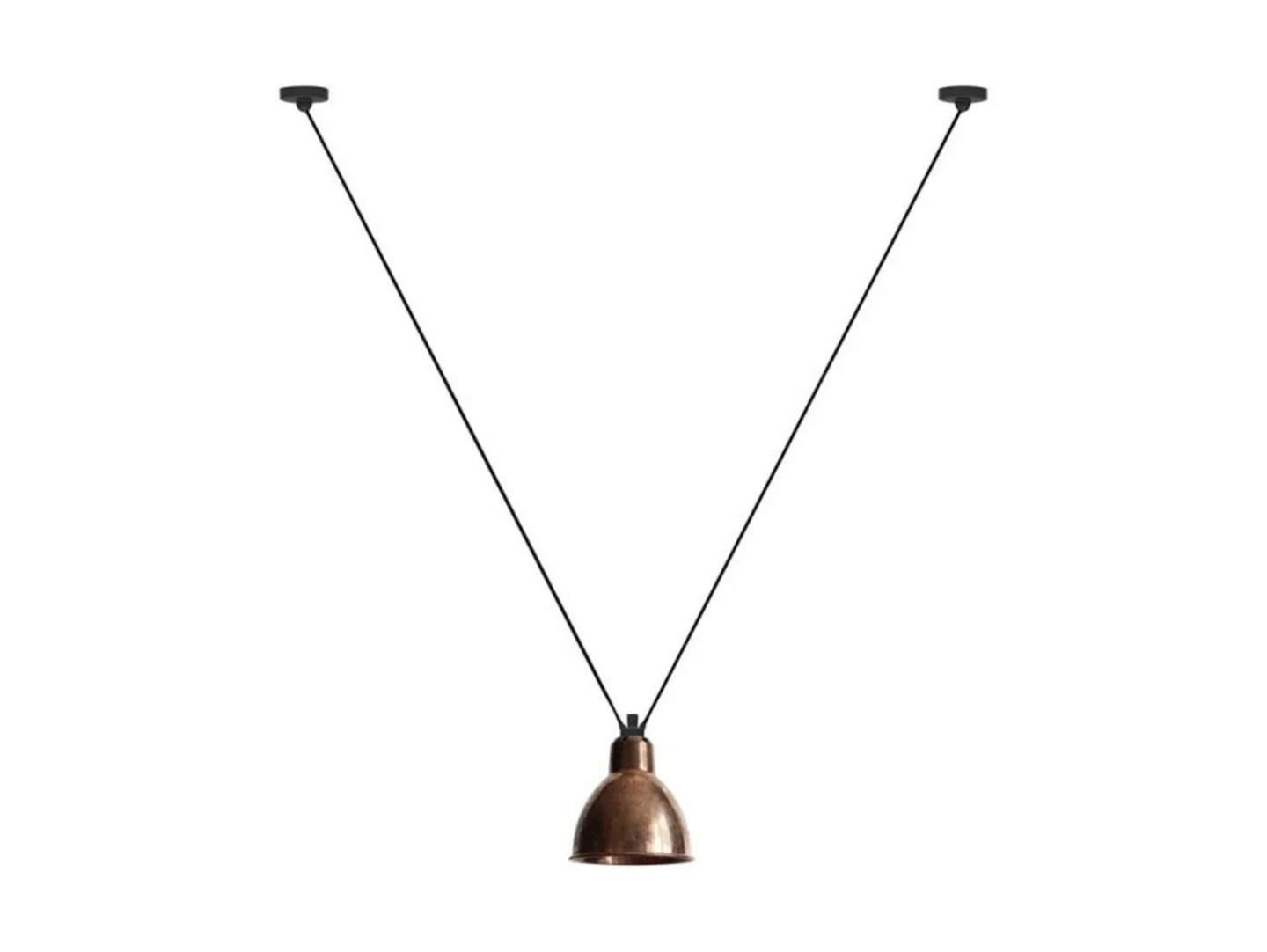 323 L Pendelleuchte Round Raw Copper/White - Lampe Gras - Wohnzimmer - Metall