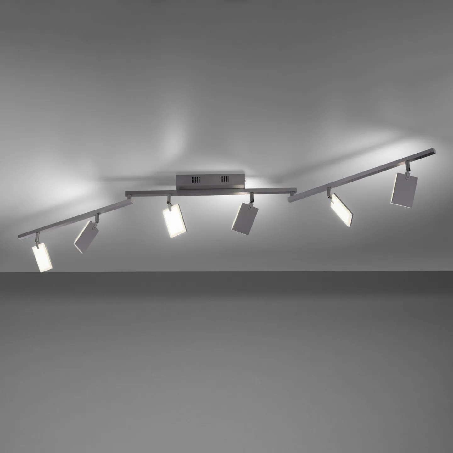 Mira Deckenlampe, diamond, 6-flammig, Remote, CCT - PURE - Wohnzimmer - Modern - Metall - Mehrflammig