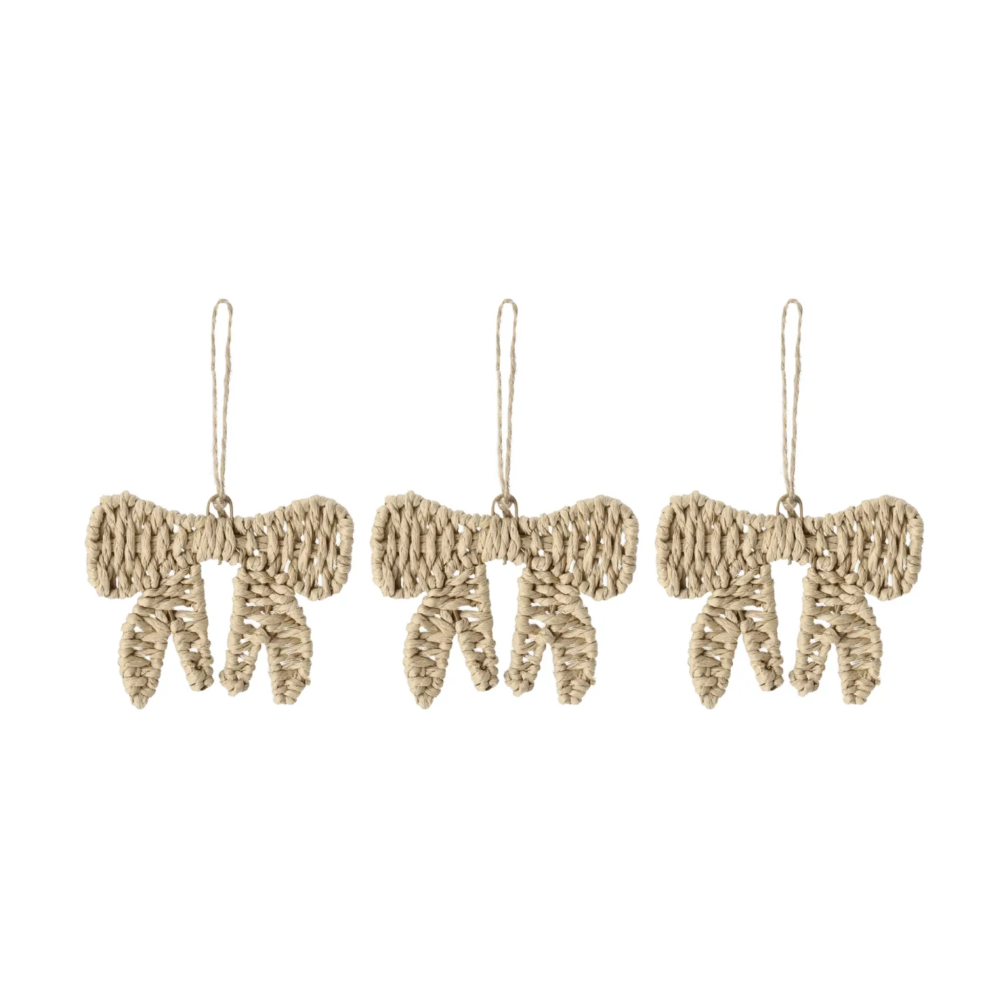 Scandi Living Twine julgranshänge rosett 3-pack Natur