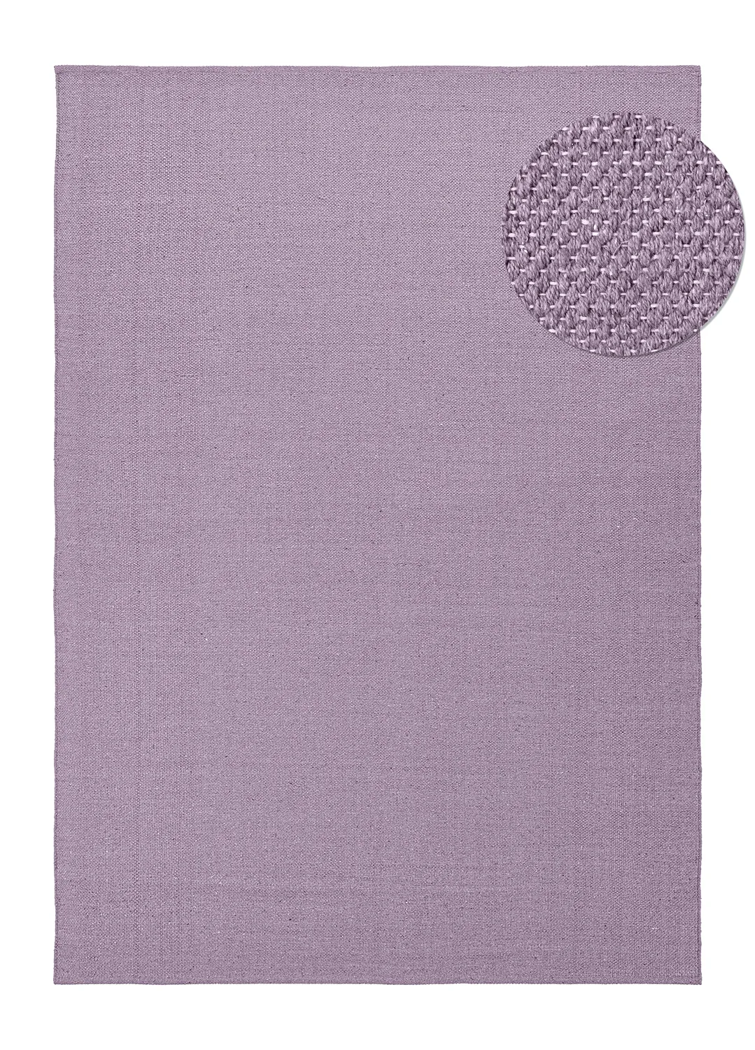 Bomullsteppe - Rigolet (lys lilla) (Størrelse: 160 x 230 cm)