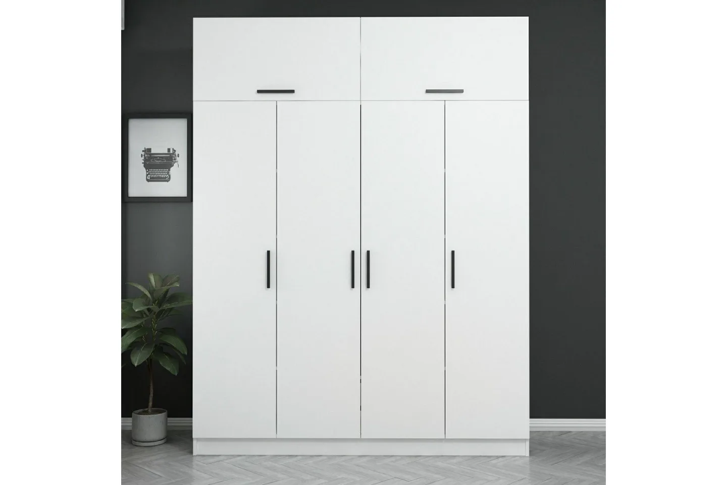 Fruitland Garderob 180 cm - Vit