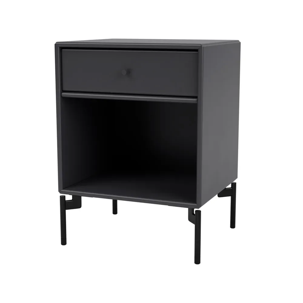 Montana Dream sängbord anthracite 04, svartlackade ben