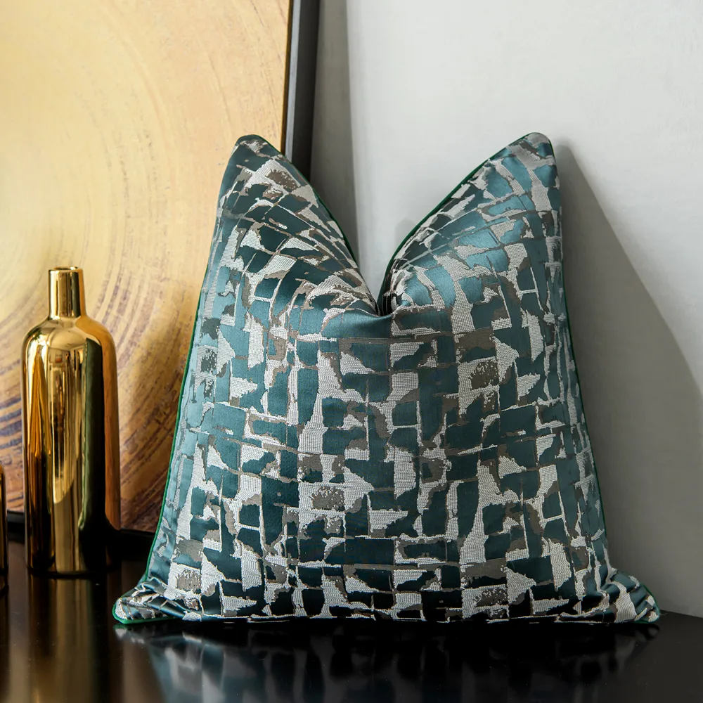 Putetrekk - Square Luxury 45 x 45 cm (grønn/multi) (Size: 45 x 45 cm)