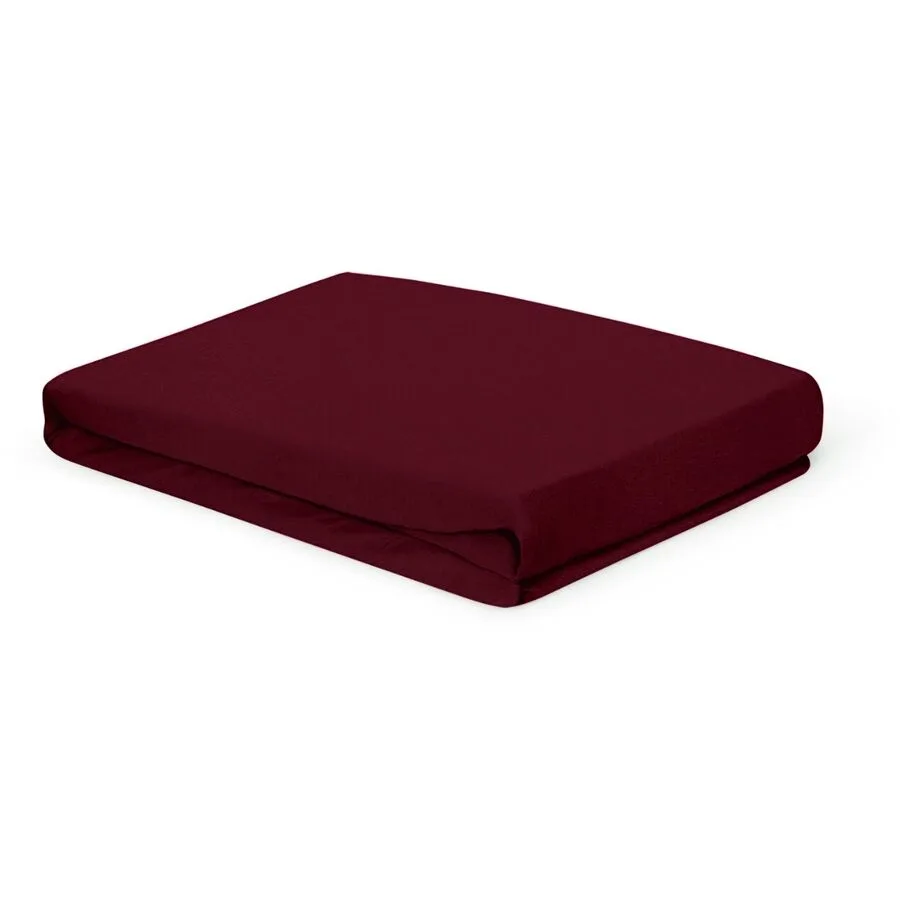 Living Home Fixleintuch Albany Burgundy Baumwolle 200 x 200 cm