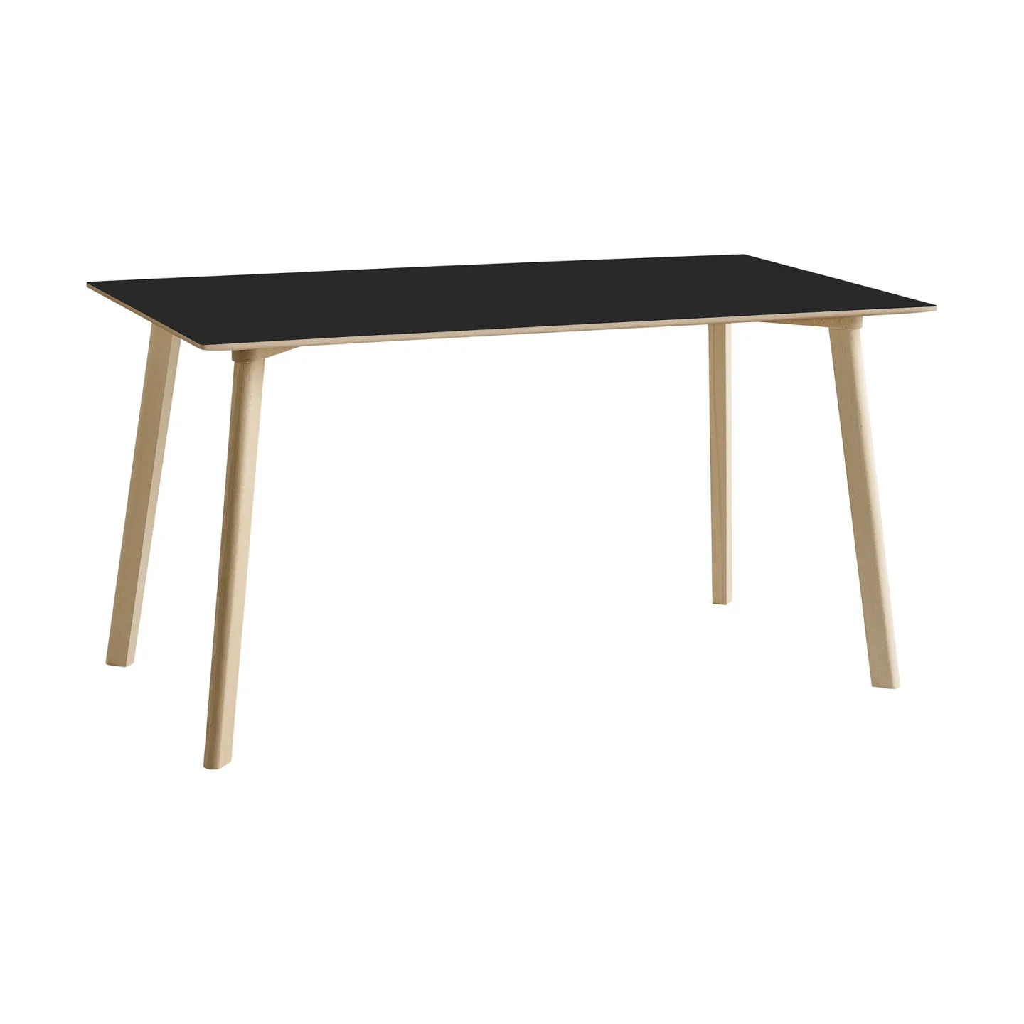 HAY CPH210 Deux 2.0 Tisch 75x140 cm Black laminate-untreated beech