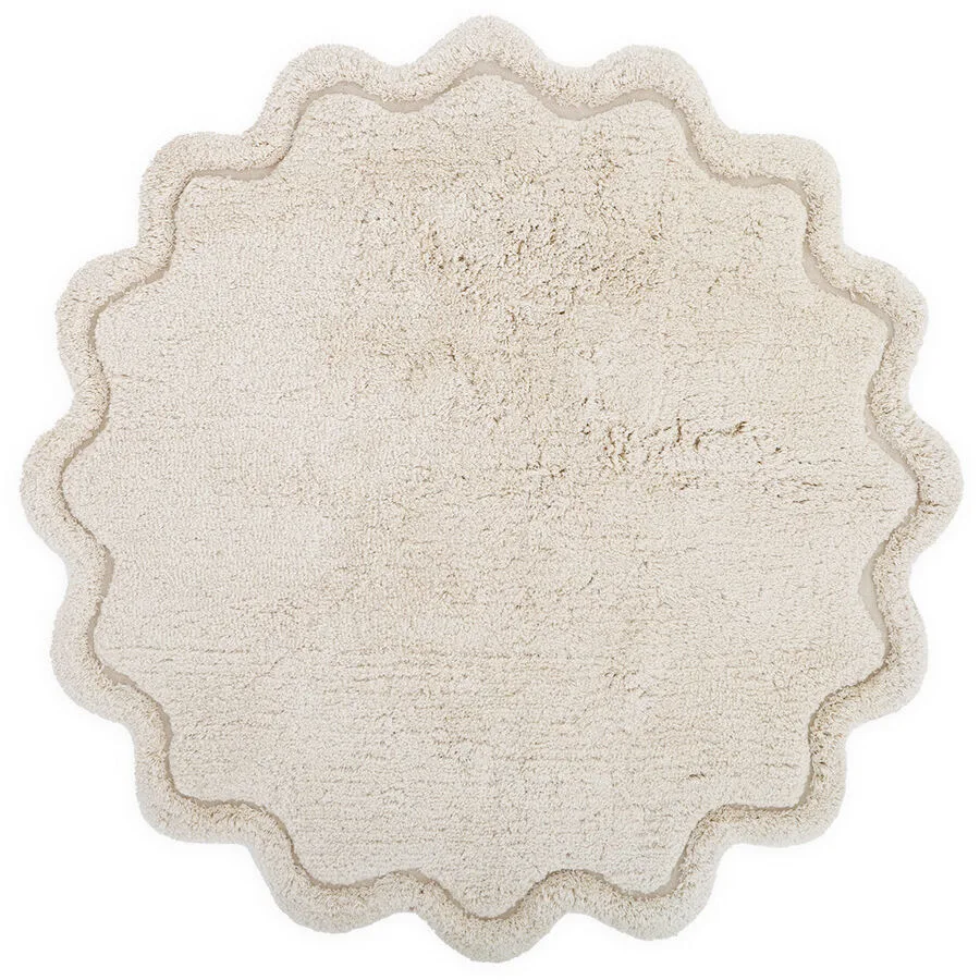 Teppich Aprila Weiss Baumwolle 110 cm 110 cm
