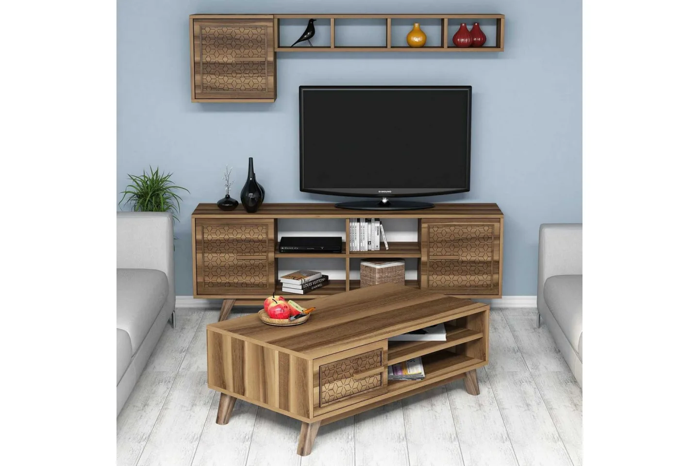 Hovdane TV-Möbelset 160 cm - Brun