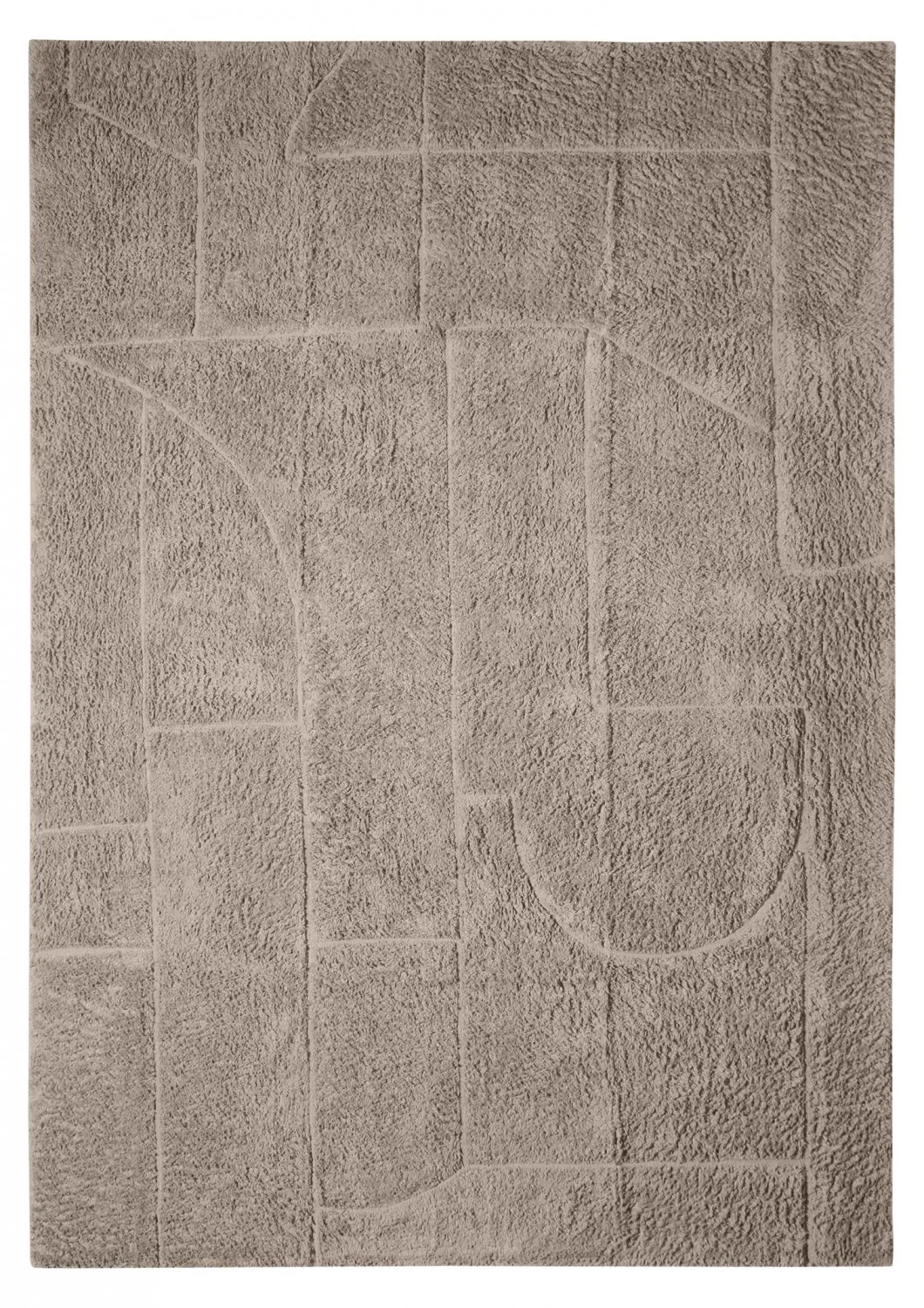 Ryetepper - Cremona Natural Cotton Shaggy (taupe) (Størrelse: 80 x 250 cm)