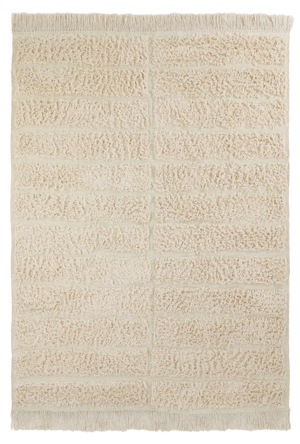 Ryetepper - Ikara Natural Cotton Shaggy (krem) (Størrelse: 240 x 340 cm)
