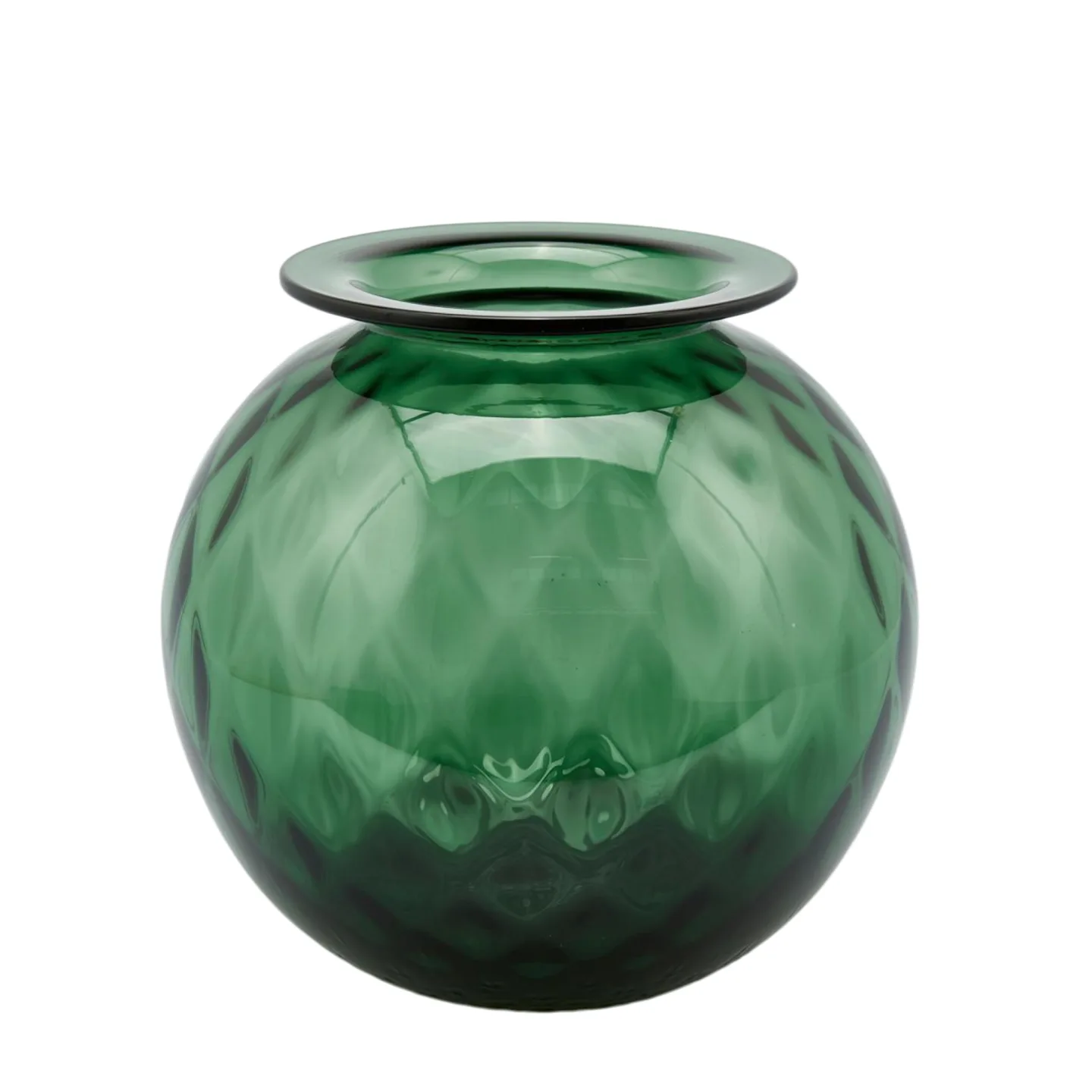 Edg Vase Optisches Glas Flaschengrün H: 24 cm | Schubiger Möbel