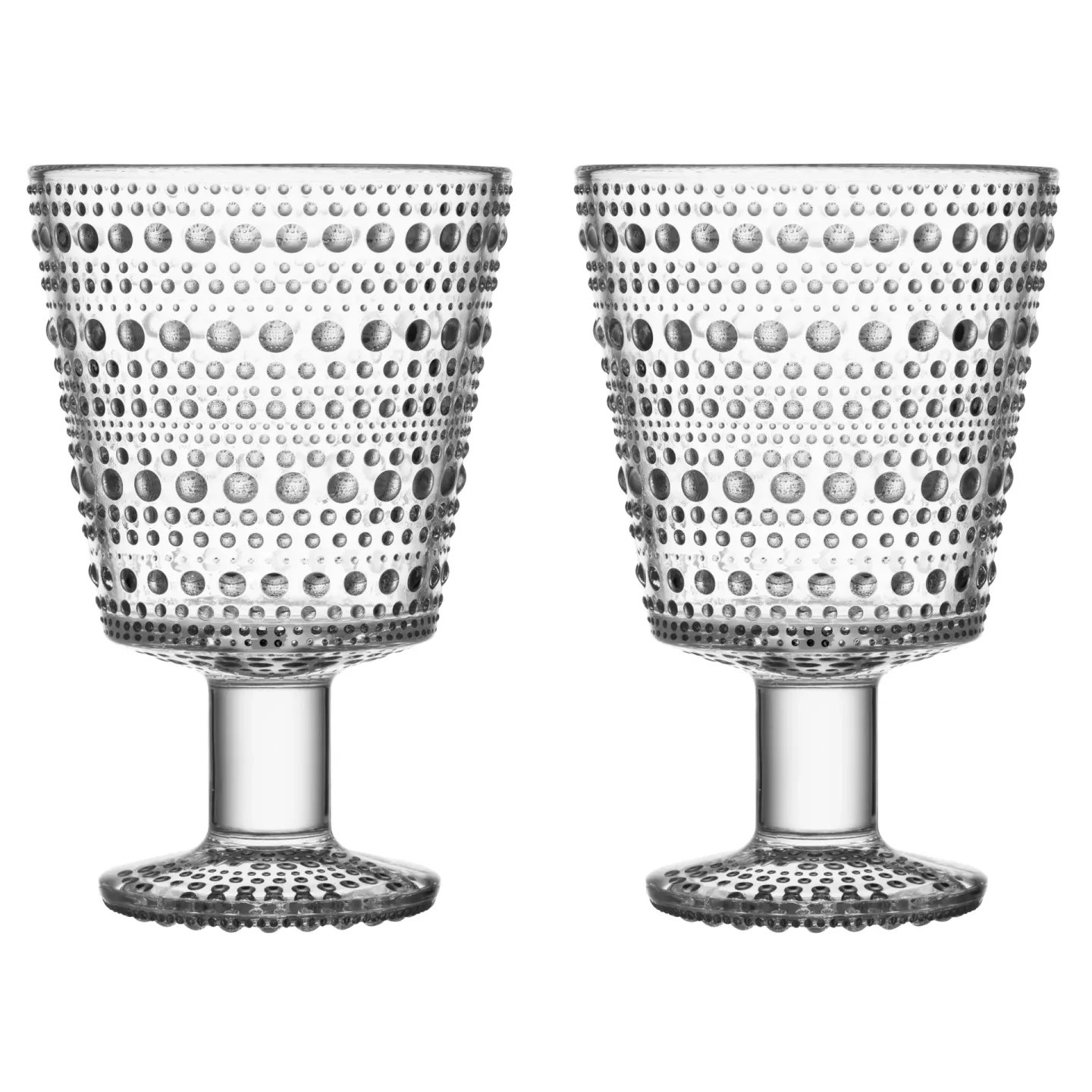 Iittala Kastehelmi dricksglas på fot 26 cl 2-pack Klar