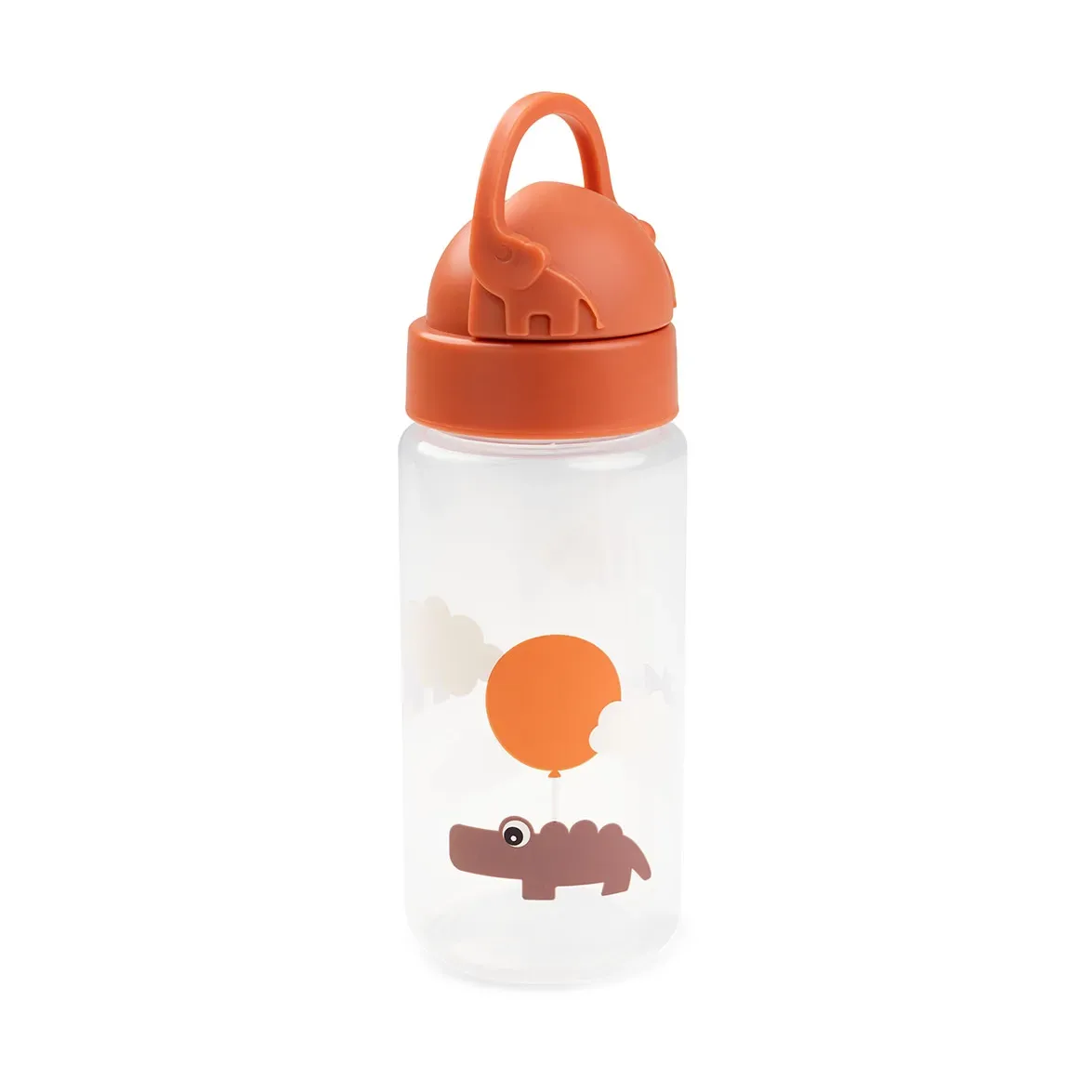 Done by deer Happy Clouds Flasche mit Strohhalm Papaya