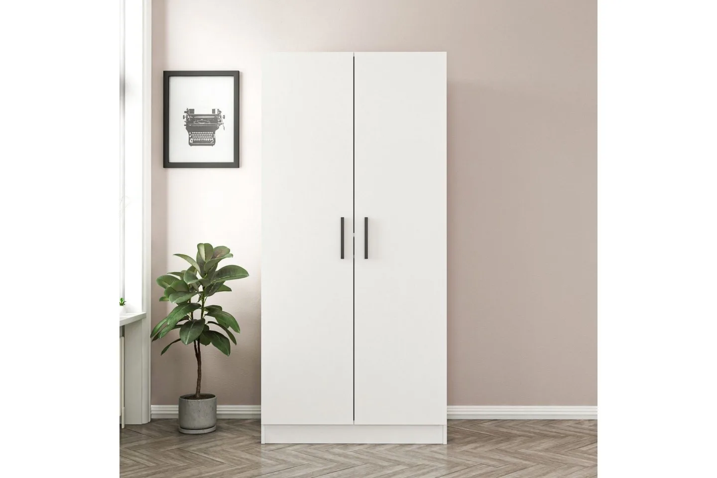 Fruitland Garderob 90 cm - Vit