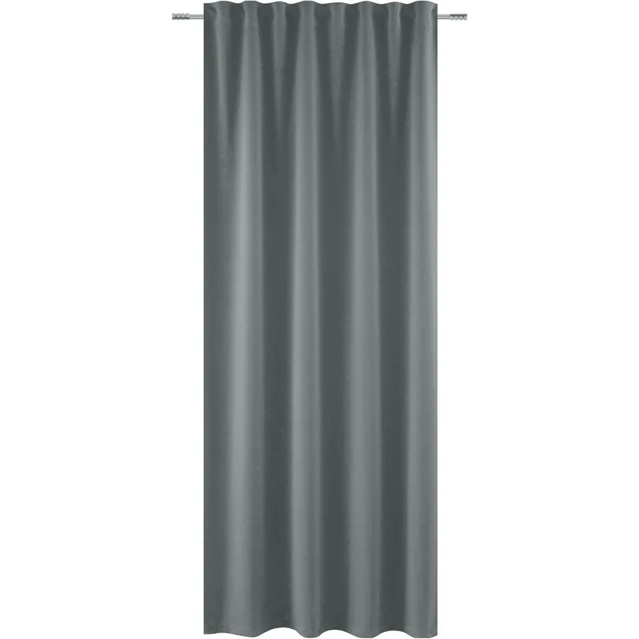 Vorhang Eva anthrazit 100% Polyester B 135 cm Halbtransparent
