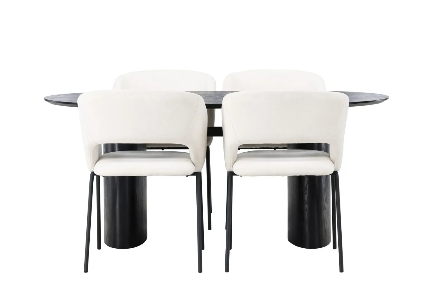 Isolde Matgrupp 180 cm Oval med 4 Day stolar - Svart