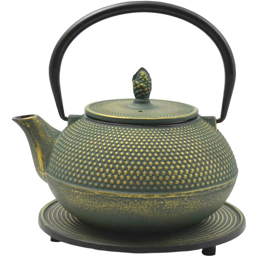 Teekanne Therese Grün/Gold Gusseisen 1.2 l