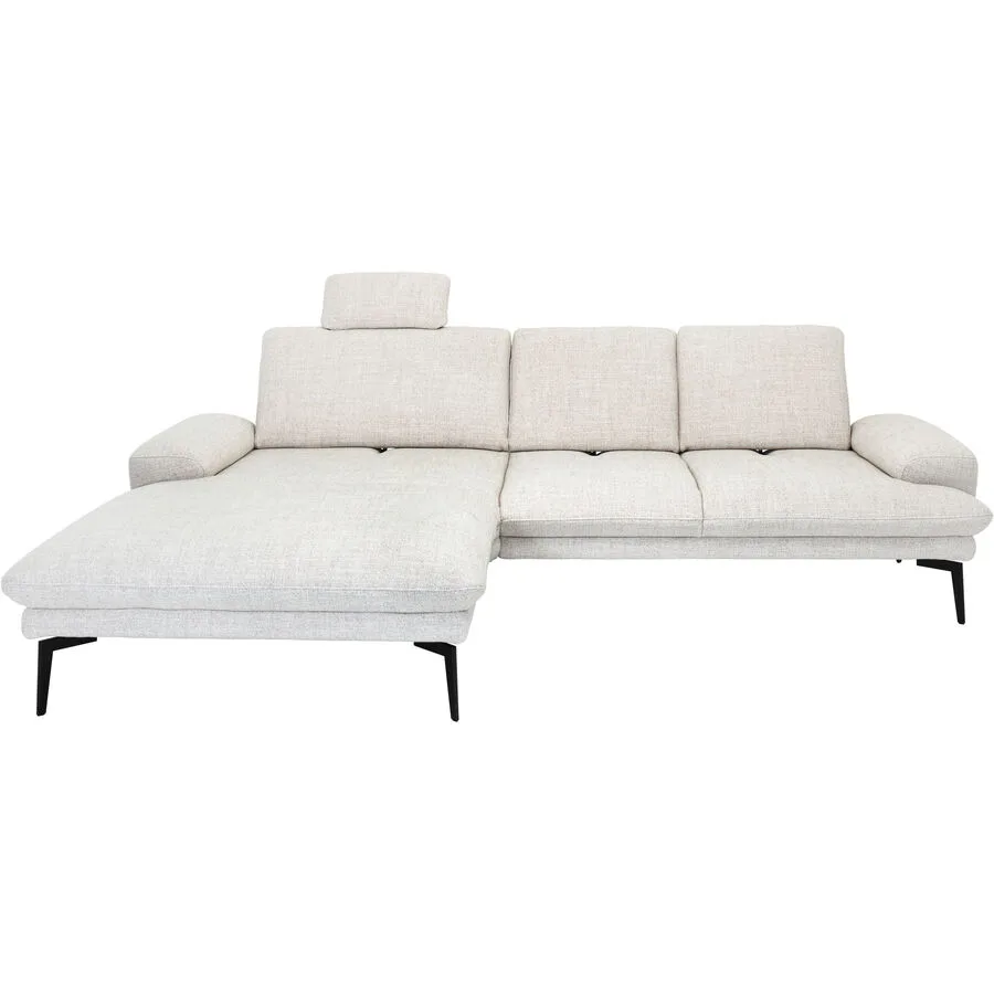 Ecksofa Lunis Links Polyester Natur B 266 T 207 cm