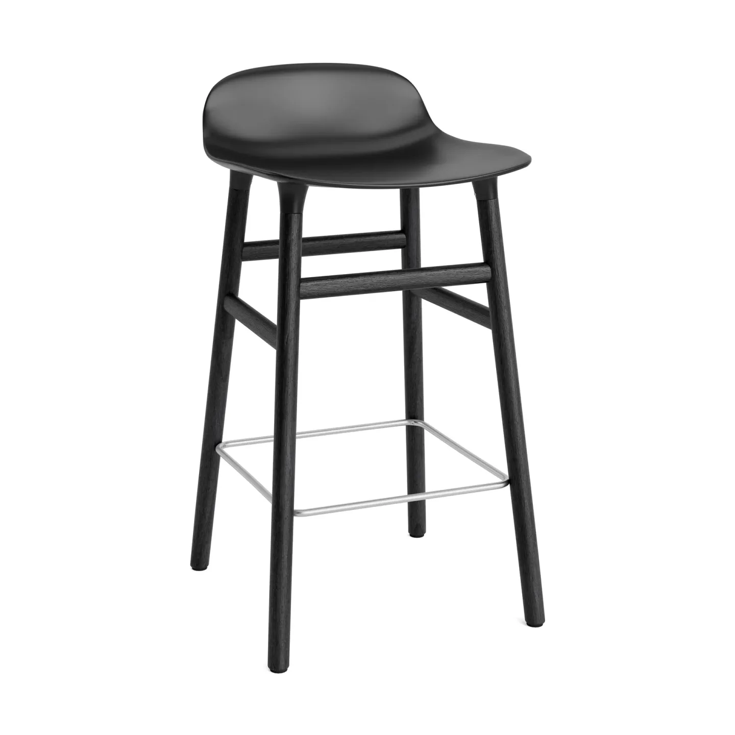 Normann Copenhagen Form Chair barstol lackerade ekben 65 cm svart