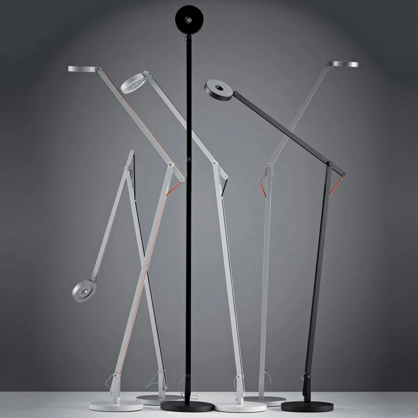 String F1 Gulvlampe DTW Matt Black/Black - Rotaliana String F1 DTW - Stue - Design - Metall - Med en lyskilde