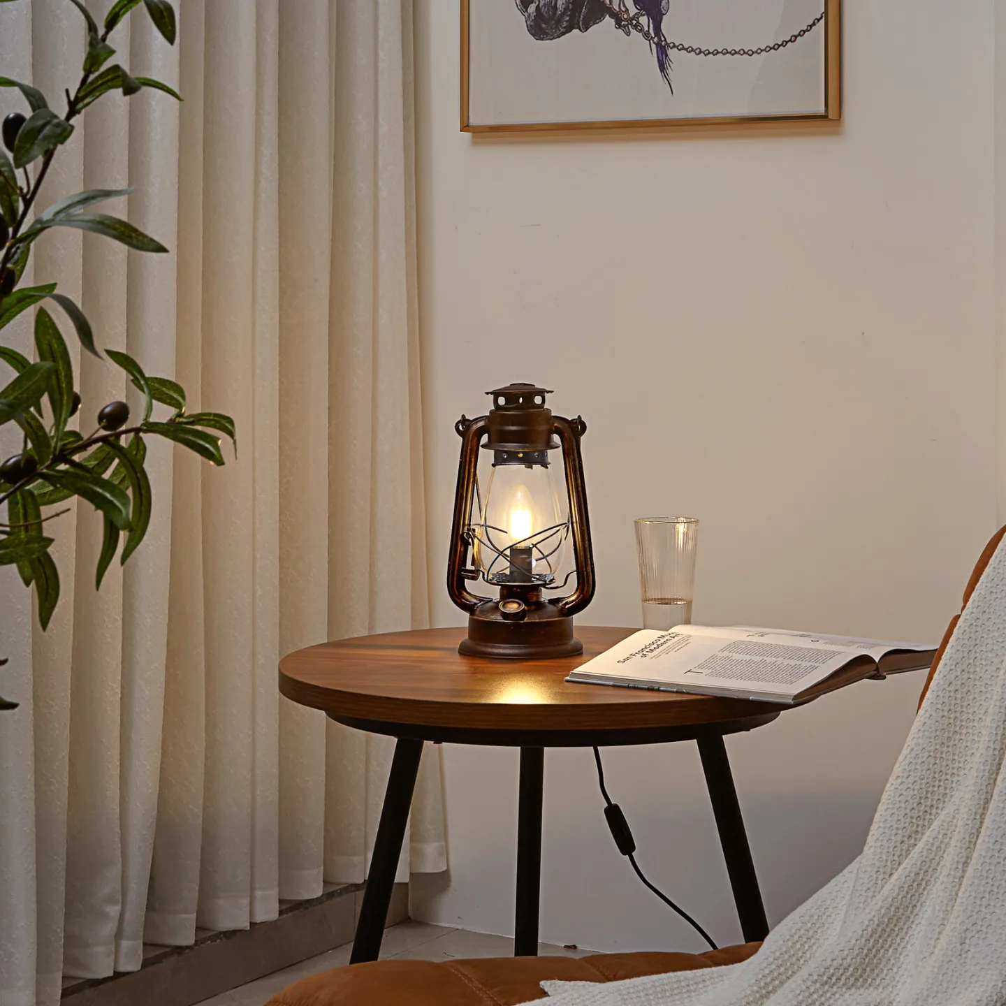 Raisa Bordslampa Rust/Clear - Lindby - Vardagsrum - Antik - Metall - Med en ljuskälla