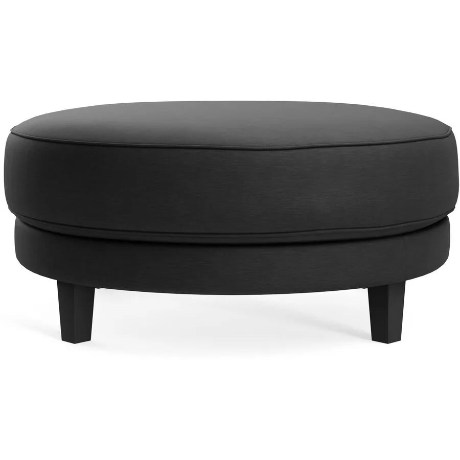 Hocker Avena black Stoff/Holzfuss schwarz B 101 H 45 cm - Möbel Konfigurator: Traummöbel individuell zusammenstellen