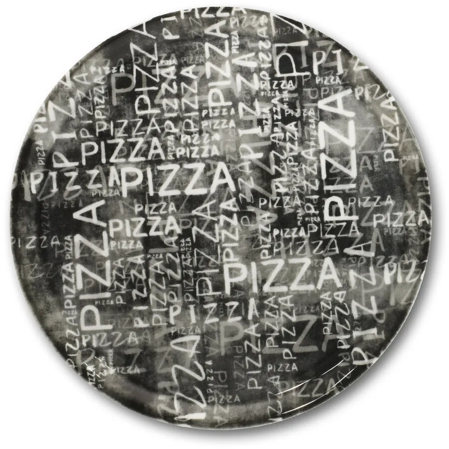 Pizzateller Therese Schwarz Porzellan 31 cm