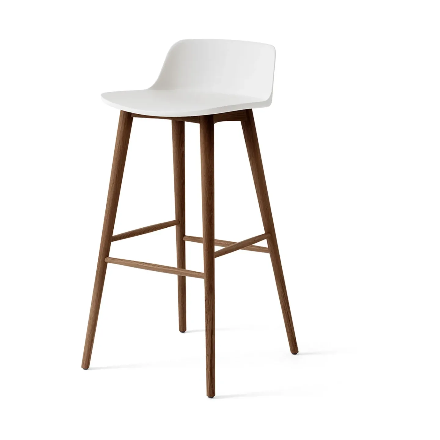 &Tradition Rely HW123 barstol White-lackerad valnöt, 75 cm